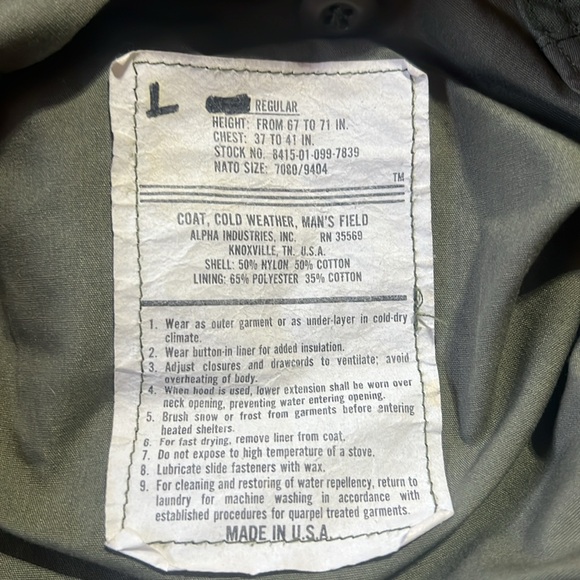 Alpha Industries M-65 Field jacket - Picture 4 of 4